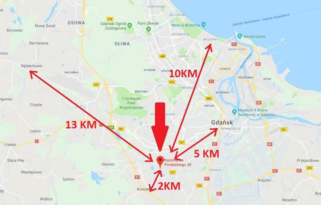 Apartament Familijny Gdańsk 3 ROOMS 64m2 Bagian luar foto